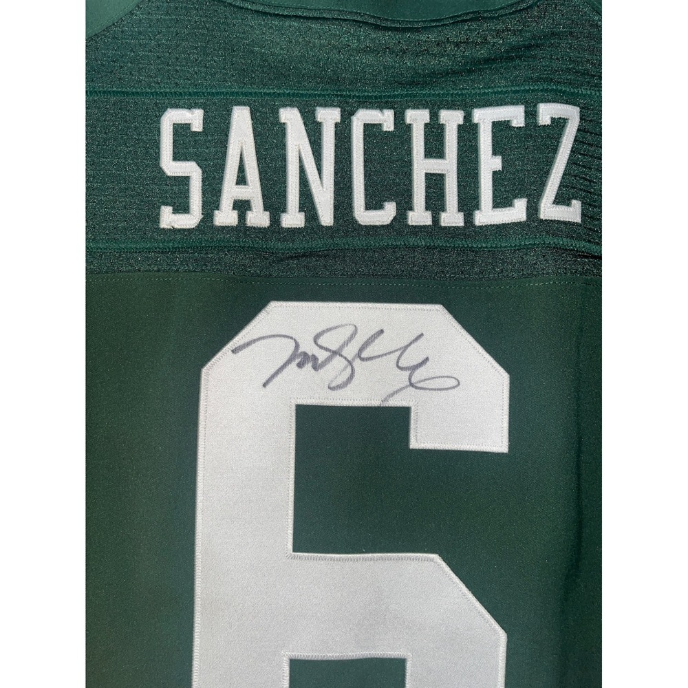 Nike New York Jets Mark Sanchez Signed Jersey Mens 48 Green NFL FAuthentic